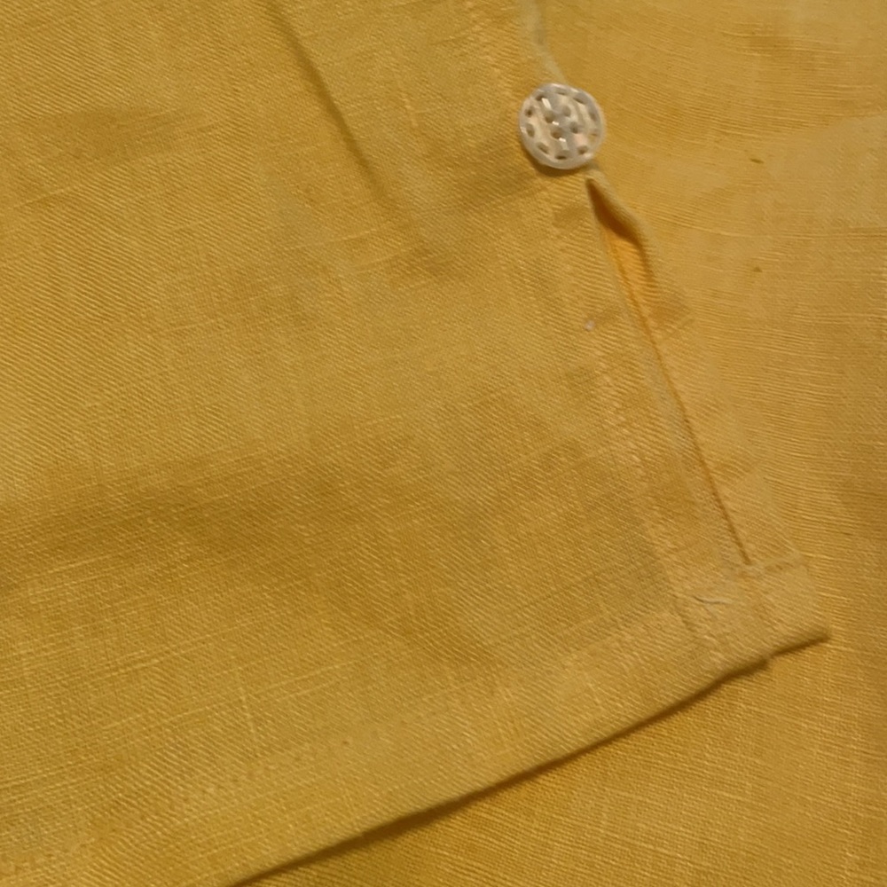 Choices yellow linen top small EUC - Picture 2 of 4